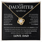 To My Daughter Love Knot Necklace | Gifts for Daughter | Gifts from Dad