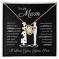 To My Mom Love Your Son | Love Knot Necklace | Difficult To Raise A Man(Pieces of You)