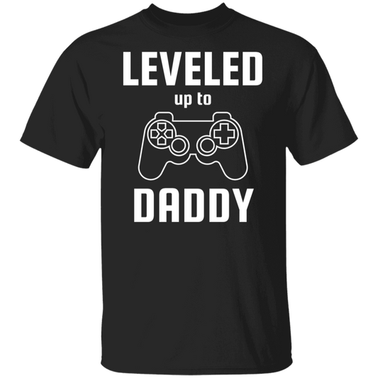 Leveled Up to Daddy T-Shirt with Matching Onesie